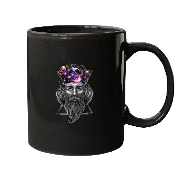 Discover Long beard hipster trippy solar system Mugs