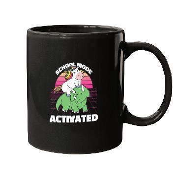 Discover Student Unicorn Triceratops Dino Back To School Mugs