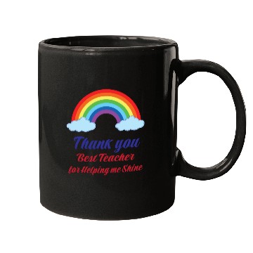 Discover Thank you Best Teacher for helping me Shining Mugs