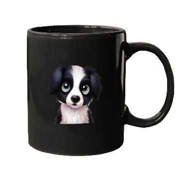 Discover Elegant Border Collie Portrait Mugs