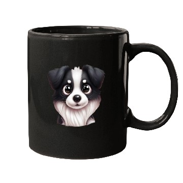 Discover Intelligent Border Collie Portrait Mugs
