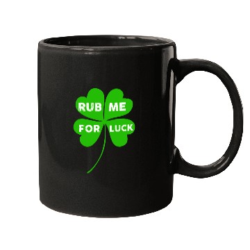 Discover Saint Patrick Rub Me For Luck aesthetic retro Mugs