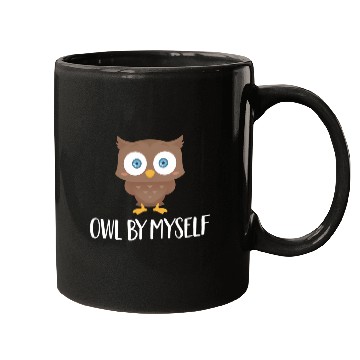 Discover Owl By Myself Owl Animal Bird Humor Mugs