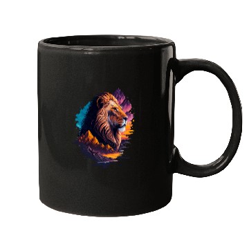Discover Abstract Lion illustration Mugs