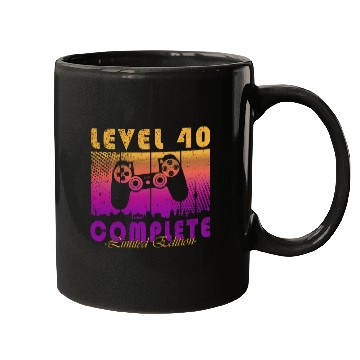 Discover 40th Birthday Gaming Level 40 Complete Gamer Mugs