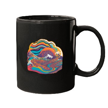 Discover A psychedelic landscape. Mugs