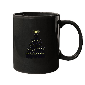 Discover Merry Catmas Black Cat Mugs
