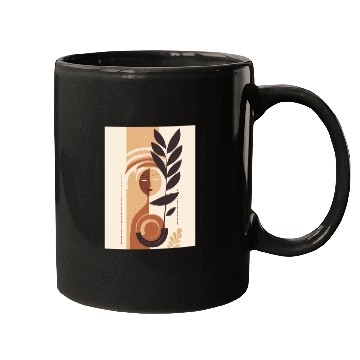 Discover Women Face Mid Century Leaf Oasis Mugs
