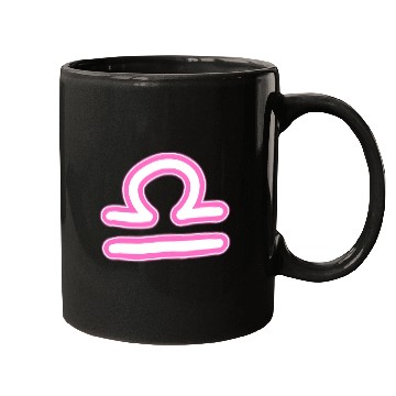 Discover Libra Zodiac Sign Neon Pink Mugs