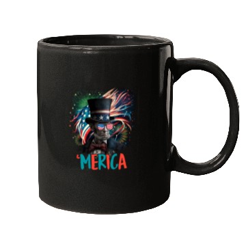 Discover Merica Lincoln Independence Day Party 4th July Mugs