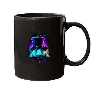 Discover Cute Tardigrade in a Top Hat - Retro Disco Drip Ar Mugs