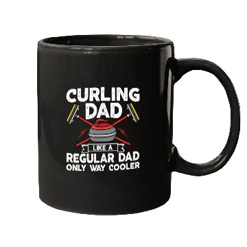 Discover Curling Dad Like A Regular Dad But Cooler Retro Mugs