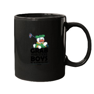 Discover Duck plays golf Mugs