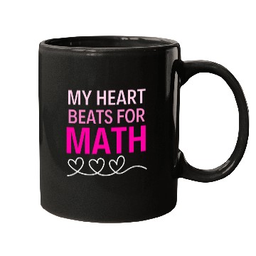 Discover My Heart Beats For Math Valentine'S Day For Math T Mugs