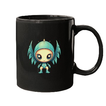Discover Alien Angel Wings Cyborg - Futuristic Design Mugs