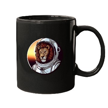 Discover Lion Astronaut - Adventurous Space Design Mugs