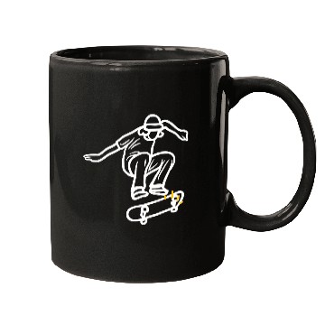 Discover Modern Illustrated Skateboard Mugs