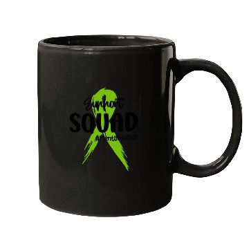 Discover Support Squad Mental Health Awareness Lime Green Mugs