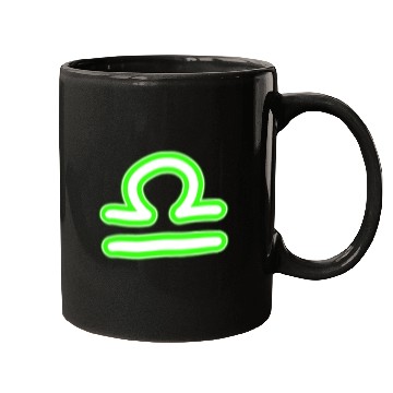 Discover Libra Zodiac Sign Neon Green Mugs