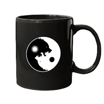 Discover Yin Yang Wolf Spirits Mugs