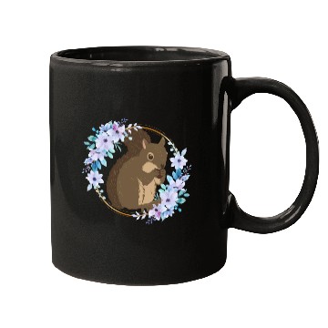 Discover Flower Circle Squirrel Mugs