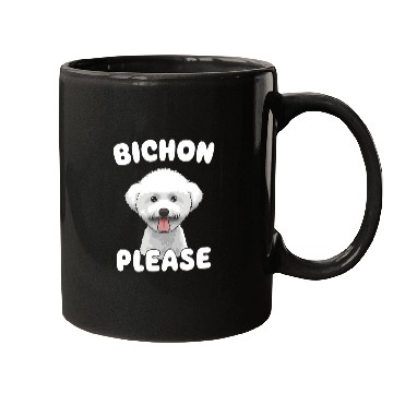 Discover Bichon Please Bichon Frise Dog Lover Funny Pun Mugs