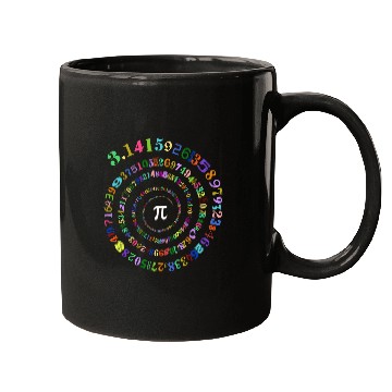 Discover Funny Pi Day Spiral Pi Math Mugs