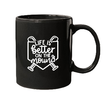 Discover Life Is Better On The Mound Baseball Pitcher Mugs