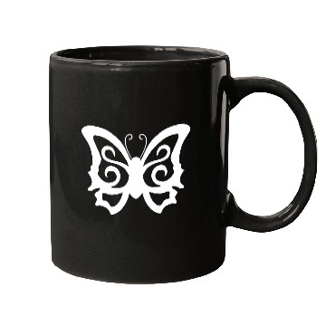 Discover Tribal Butterfly White Mugs