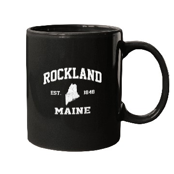 Discover Rockland Maine Me State Athletic Style Mugs