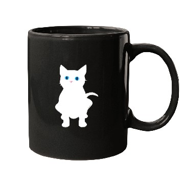 Discover White Cat Silhouette Mugs