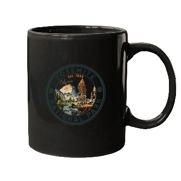 Discover Yosemite National Park Vintage Style Half Dome Mugs