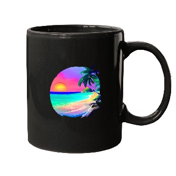 Discover Vintage Caribbean Beach Serenity Mugs