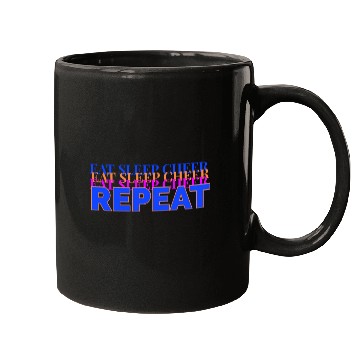 Discover eat sleep cheer repeat quote red nostalgia Mugs