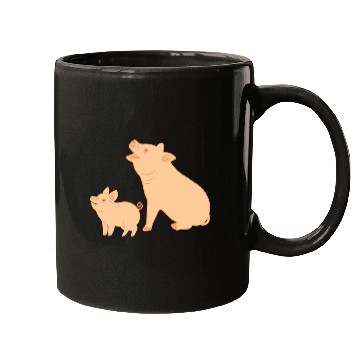 Discover Mother pig with piglet Mugs