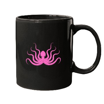 Discover Menace Octopus Neon Pink Mugs