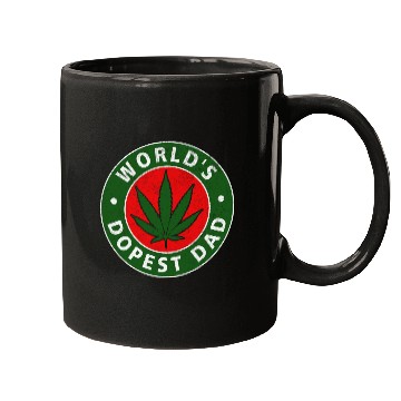 Discover World s Dopest Dad Weed Marijuana Cannabis Circle Mugs