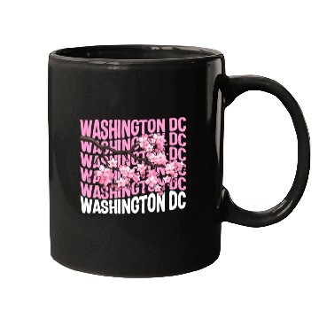 Discover Washington DC Mugs, Cherry Blossom Floral Pop