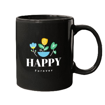 Discover Happy forever floral flowers minimalist cool Mugs