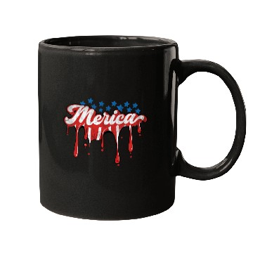 Discover Merica Us Flag Dripping 4th Of July Mugs