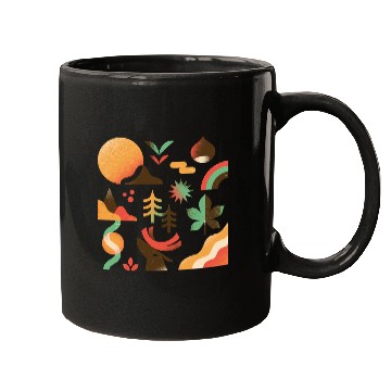 Discover Autumn Mountain Landscape Mugs