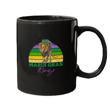 Discover Mardi Gras King Lion With Crown Mugs
