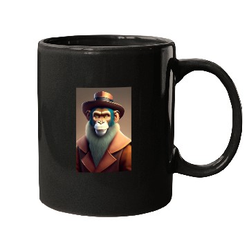 Discover The digital monkey man logo design Mugs