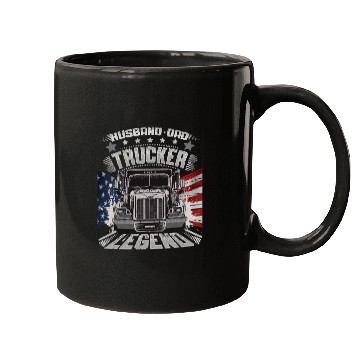 Discover Husband Dad Trucker Legend Mugs