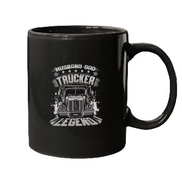Discover Husband Dad Trucker Legend Mugs
