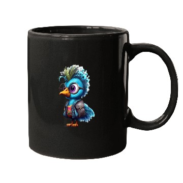 Discover Cute Peacock Cartoon Mugs
