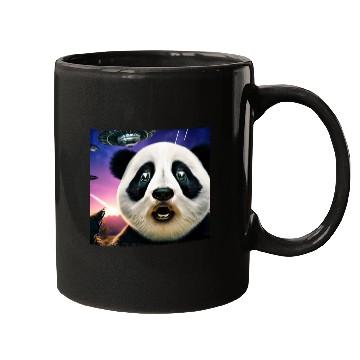 Discover Panda selfie with UFO surprise Mugs