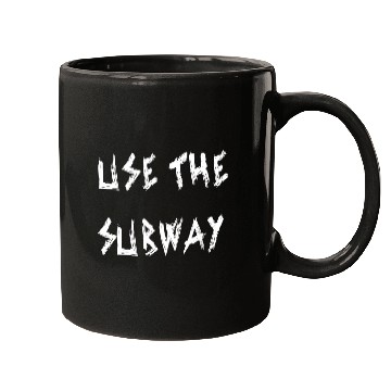 Discover Use The Subway yellow Mugs