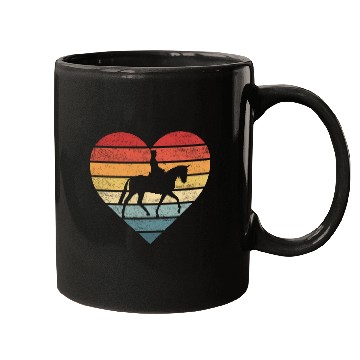 Discover Equestrian Horseman Retro Sunset Horse Lover Rider Mugs