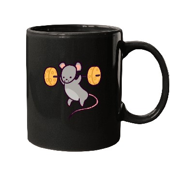 Discover Cute Gym Rat Cheese Squat Mugs